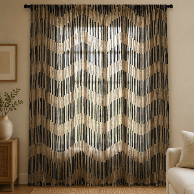 Hullam_minta_jacquard_Fekete_original